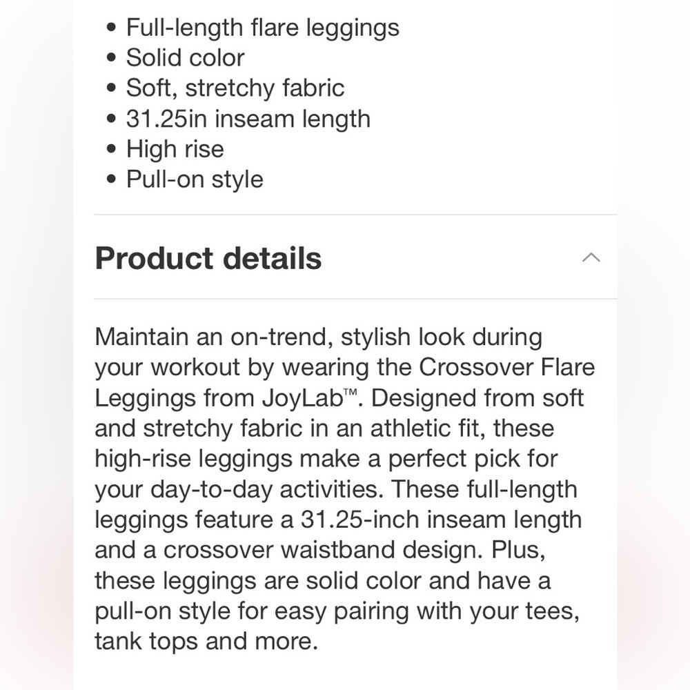 Women's Crossover Flare Leggings - JoyLab™ Brown new - Picture 4 of 5